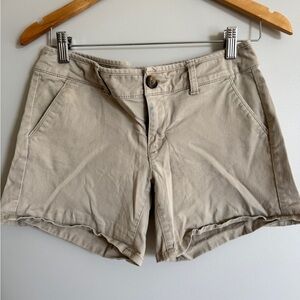 American Eagle Midi Tan Women's Bermuda Shorts